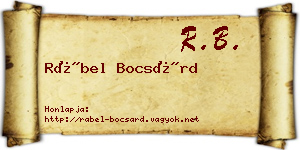 Rábel Bocsárd névjegykártya